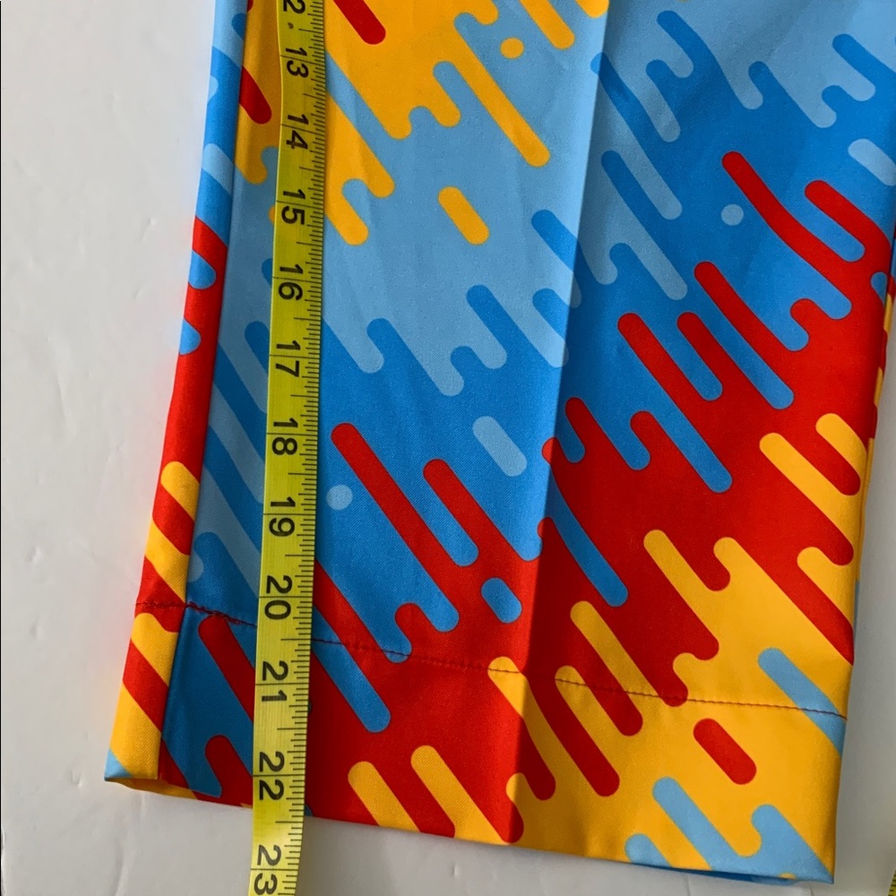 Loudmouth Golf Dance Floor Ladies Red and Yellow Patterned Pants Sz 18 - Picture 10 of 16